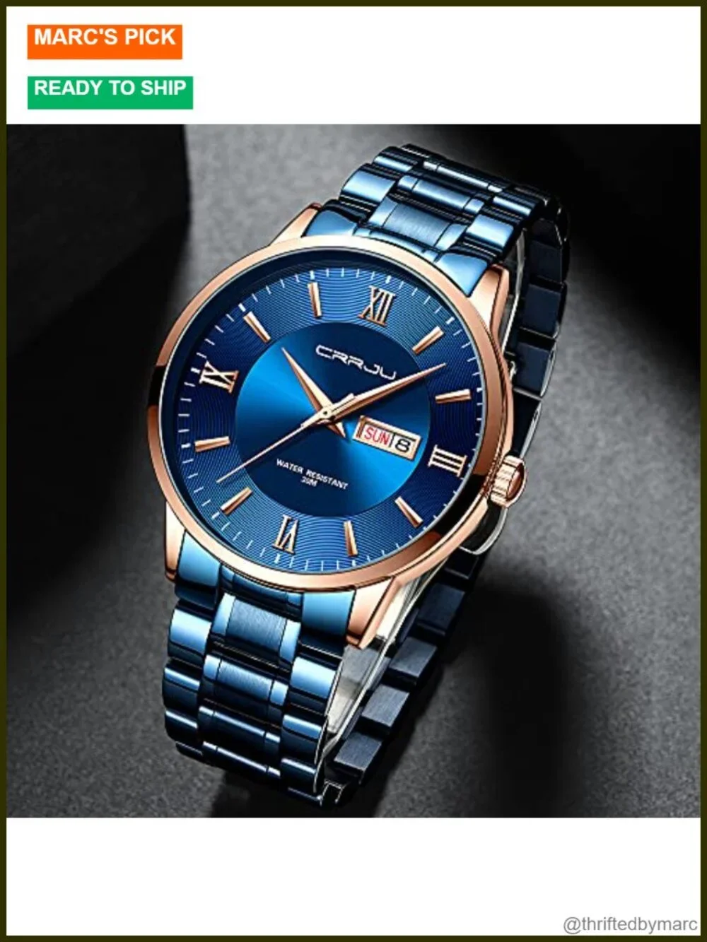 Men's Luxury Stainless Steel Business Chronograph Analog Quartz Wristwatch